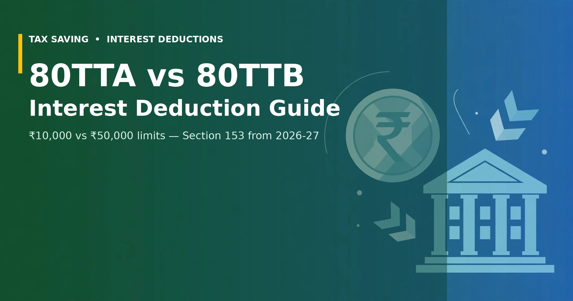 80TTA vs 80TTB deduction guide: savings and deposit interest limits