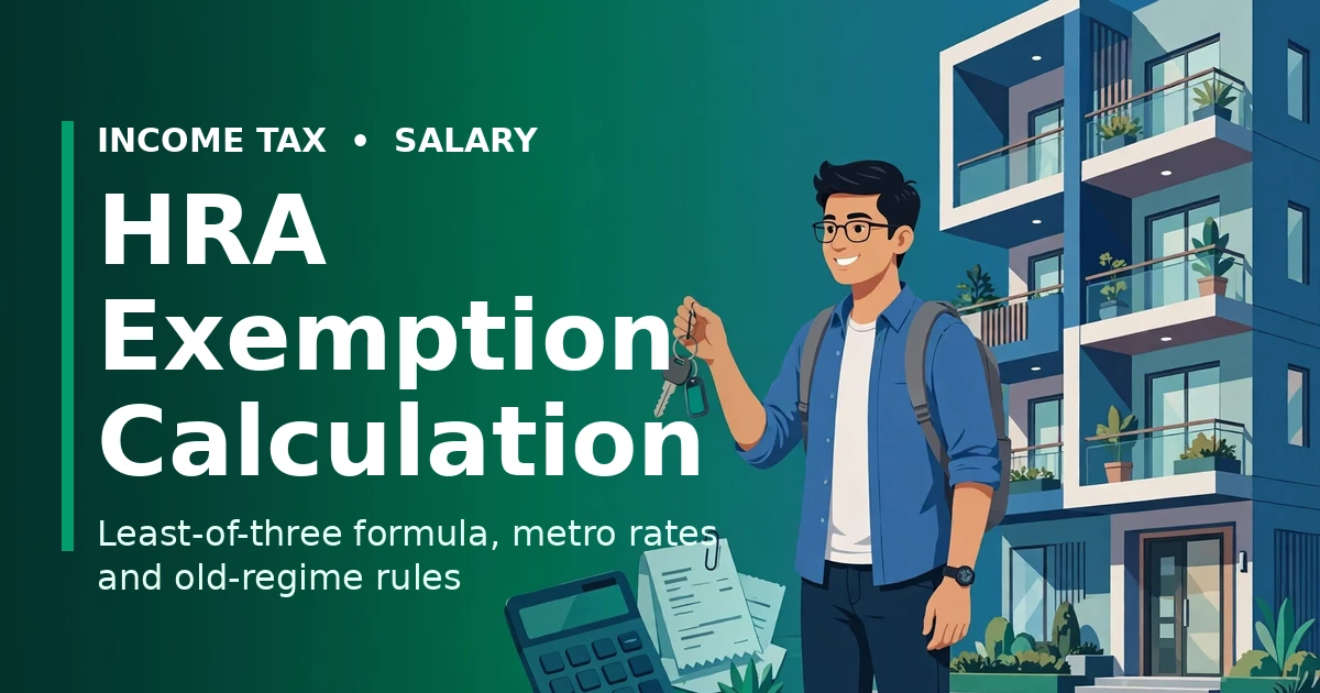 HRA exemption calculation formula, metro rates and old-regime rules