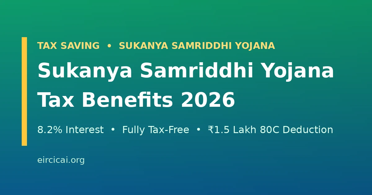 Sukanya Samriddhi Yojana tax benefits 2026 - 8.2 percent interest fully tax-free