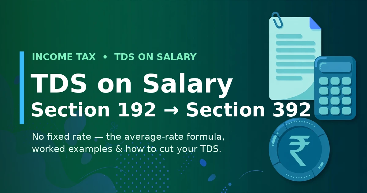 TDS on Salary - Section 192 now Section 392 - featured image with title text